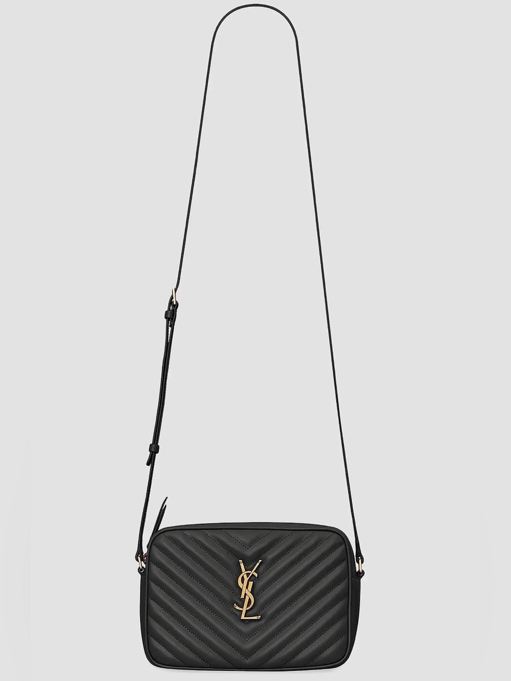 Saint Laurent Black Quilted Leather Camera Bag